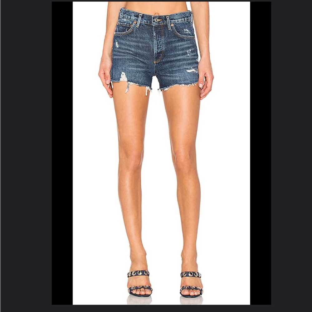 Agolde Jaden high rise denim shorts